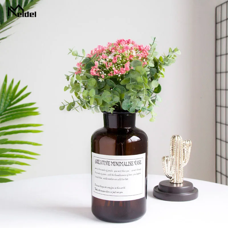 Meldel Wedding Bouquet Bridesmaid Babysbreath Bouquets Artificial White Bunch of Flowers DIY Home Party Office Decor | Свадьбы и