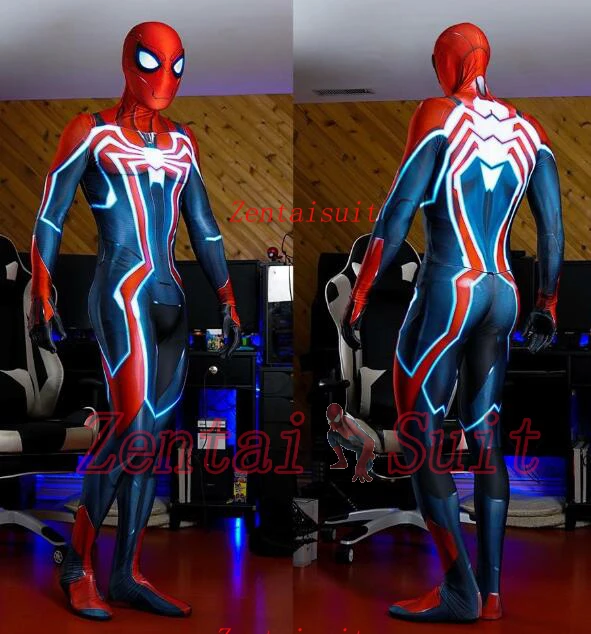 Костюм спайдермена для косплея PS4 новый костюм с 3D принтом версия костюмы Костюмы