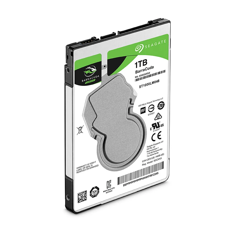 Seagate BarraCuda ноутбук HDD 1 ТБ SATA 6 ГБ/сек. 2 5 &quot7 мм 128 МБ кэш 5400 об/мин внутренний жесткий
