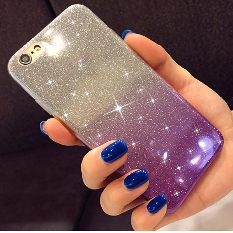 Блестящий чехол с градиентом цвета для Huawei Nova 3i 3 2i 2 Nova3i Nova3 P Smart Plus мягкий