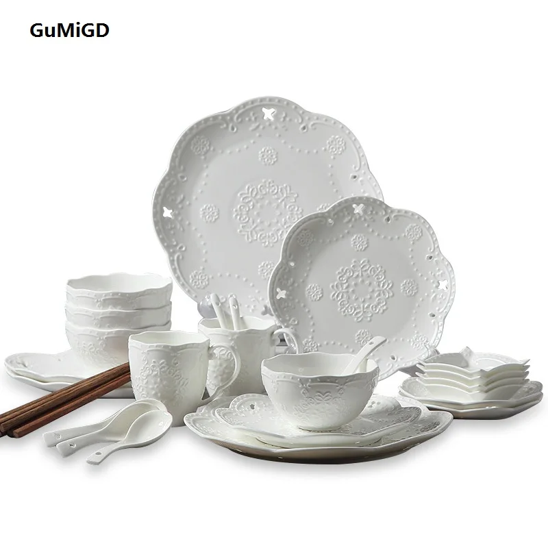 Керамическая посуда 28 дюймов в европейском стиле скульптура бабочка рыба