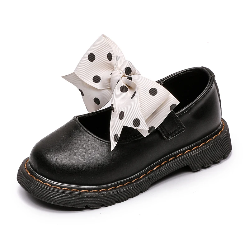 Millet Step Wave Point Girls Bow кожаная обувь для детей 2019 летняя праздвечерние чная