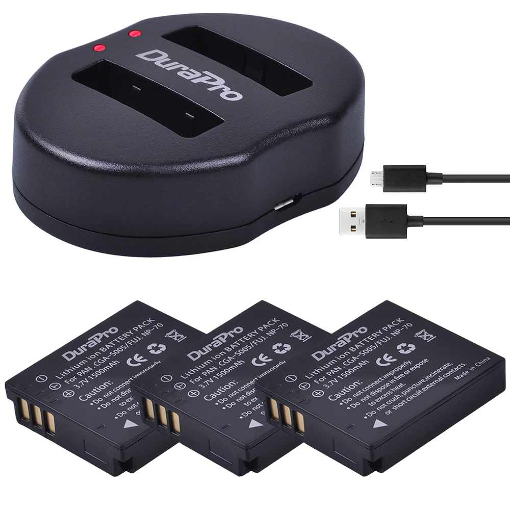 

3pc CGA-S005 CGA S005 Battery +USB Dual Charger for PANASONIC DMW-BCC12 DMC-FX8 FX9 FX10 FX12 FX50 FX150 LX1 LX2 For Fuji NP-70
