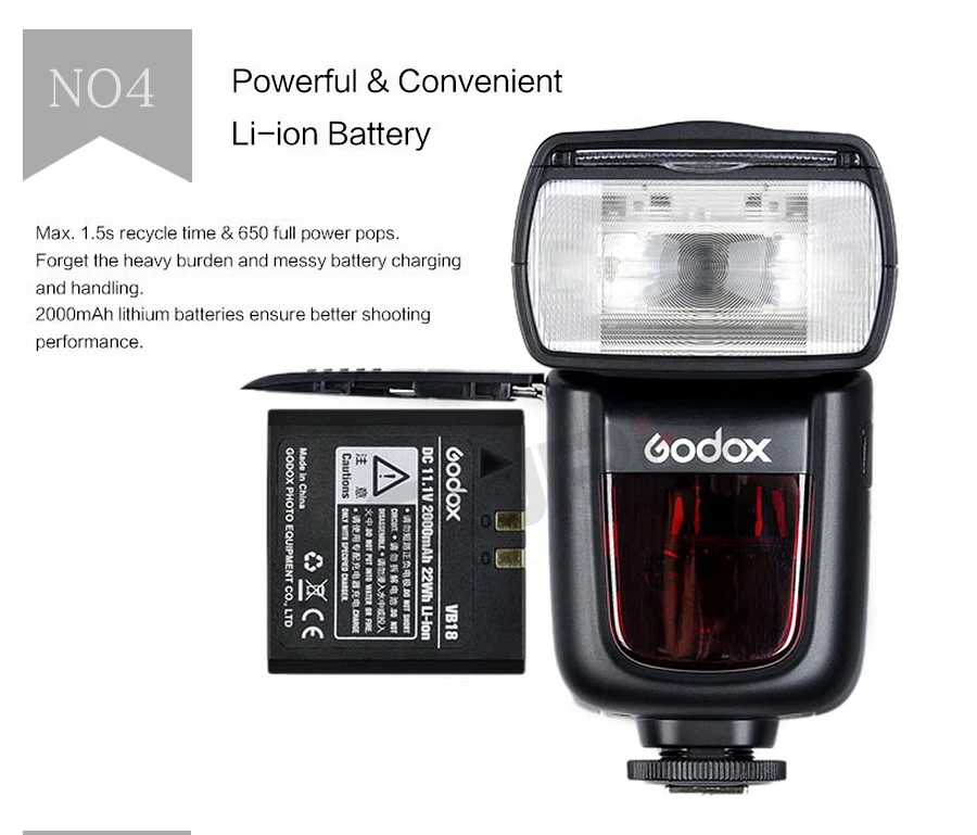 Godox V860II флэш-памяти Li-Батарея E-TTL вспышка для фотокамер Speedlite HSS 1/8000s Bateria Камера синхроконтакта разъем для внешней вспышки типа V860IIC для Canon 60D/650D/80D/50D