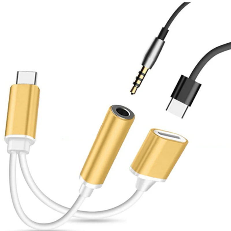 Тип-C кабель-Переходник USB C на 3 5 мм аудио наушники кабель адаптер для зарядки 2 в 1