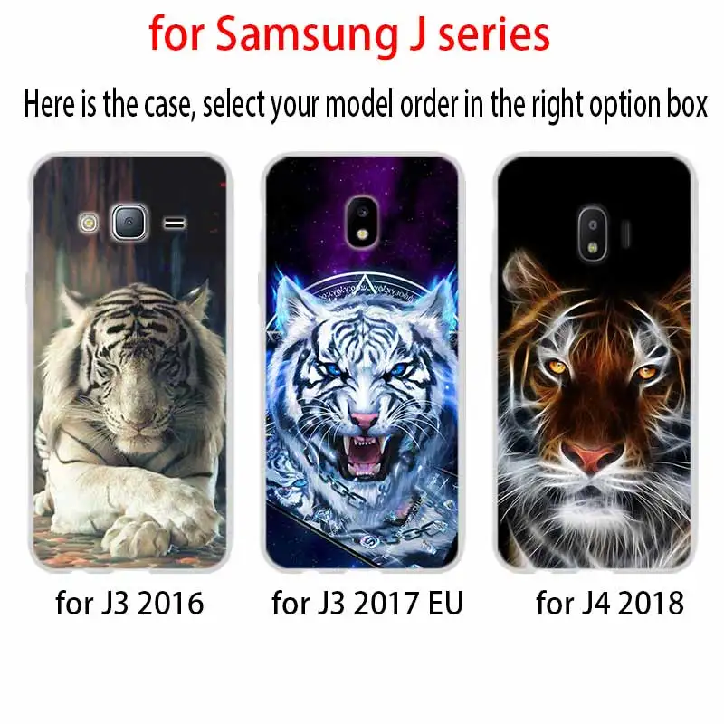 Чехол для телефона Samsung Galaxy J6 J4 Plus J8 J3 J7 2018 J5 j7 2017 2016 j6 Prime чехол с тигром | Мобильные