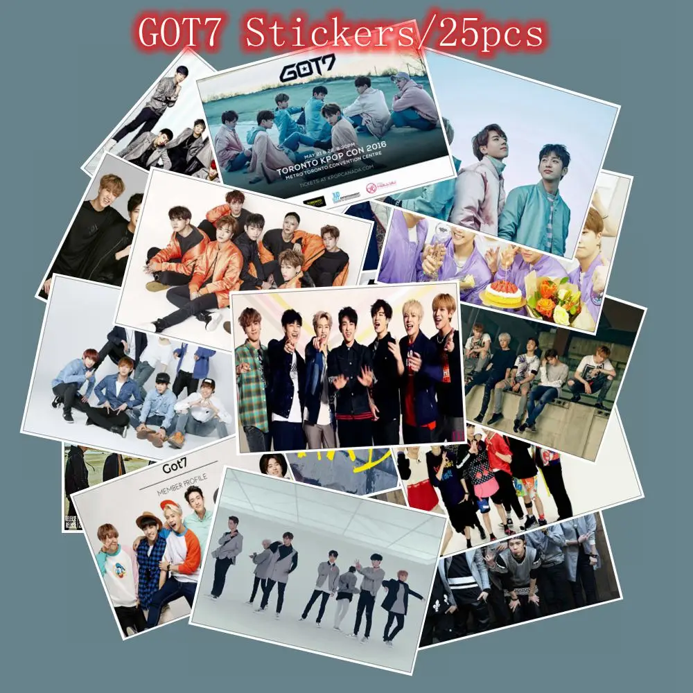 25 шт./упак. K-pop команда GOT7 плакат граффити Стикеры игрушки чемодан Стикеры s для ноутбука наклейки Стикеры s