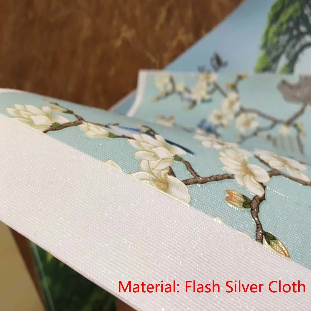 Flash Silver Cloth 3D абстрактная синяя морская настенная бумага напечатанная фото рулон бумаги контактные Обои для рабочего стола для гостиной papel де parede - Цвет: Flash Silver Cloth