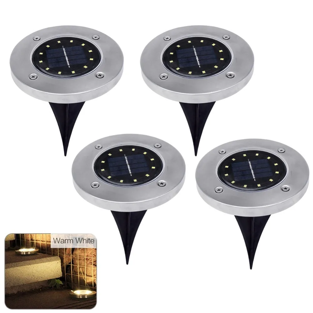 1 шт. 12 Светодиодный светильник ламп на солнечной батарее|Солнечные лампы| |