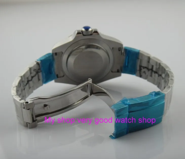 40 мм стеклянный черный керамический Безель автоматическая подсветка