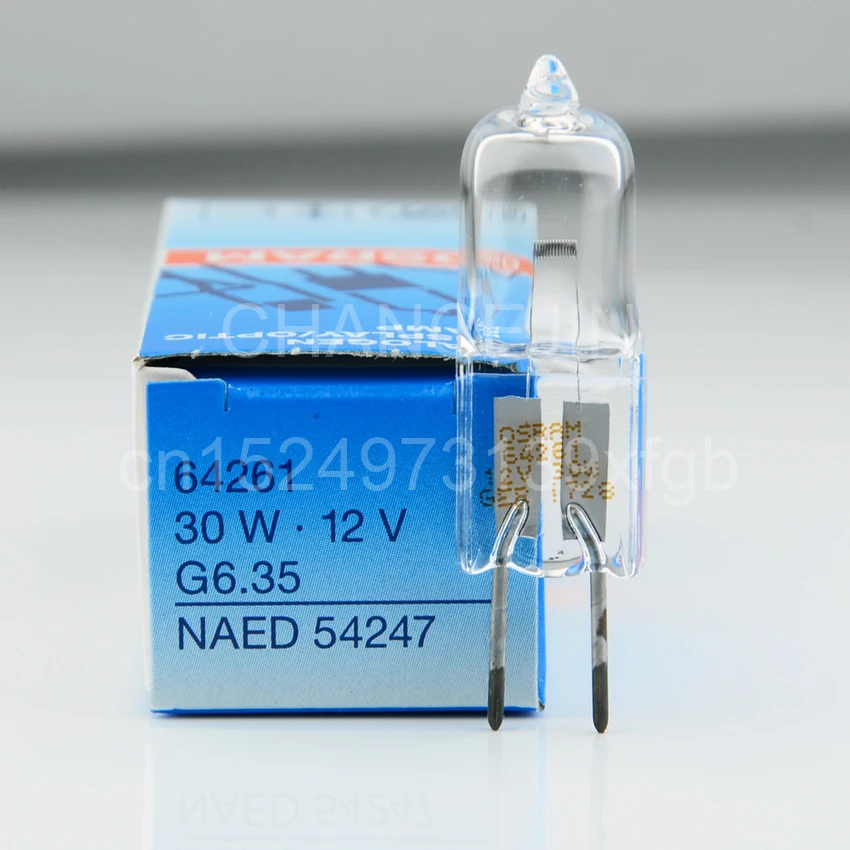 Лампа OSRAM 64261 12V 30W G6.35 подходит для щелевых ламп, спектрофотометров и т. Д