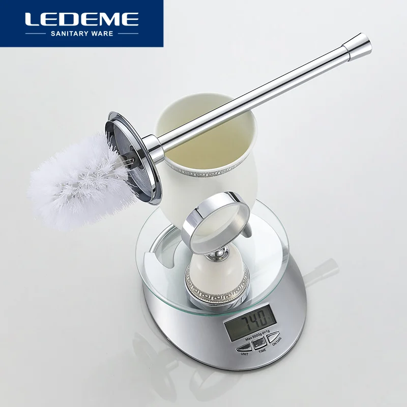 LEDEME держатели для туалетной щетки хром базы круглые настенные Керамика чашки