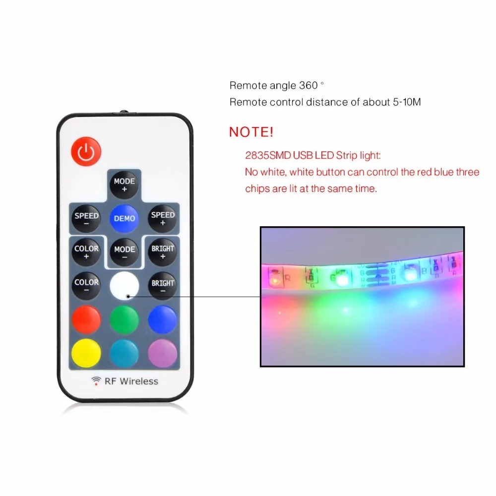 DC 5 В USB светодиодный светильник 2835 SMD RGB кабель лента 1 м 2 3 4 струнный PC tv фоновая