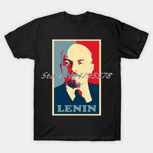 Мужская футболка Lenin с постером надежды Обамы коротким рукавом футболки в стиле
