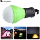 Мини портативный высокой мощности 4,2 V Led BulbLed лампа для палаточного лагеря Наружное освещение ночная рыбалка висит LED светло-зеленый желтый батарея аварийная