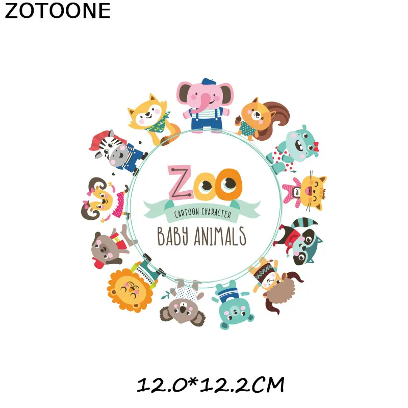 ZOTOONE детская Аппликация в мультяшном стиле Гладить на Патчи для детей футболки с
