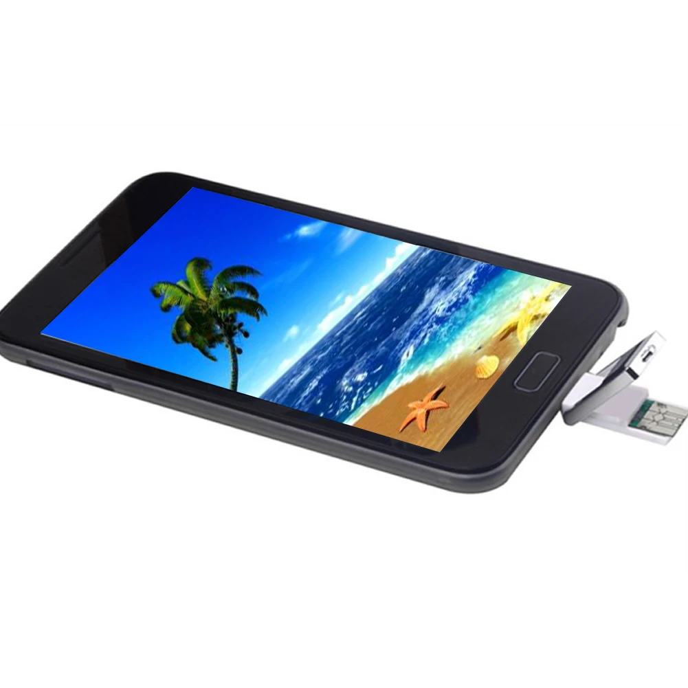 Multi-function OTG к Micro USB адаптер Комплект кардридер с заглушка для защиты от пыли