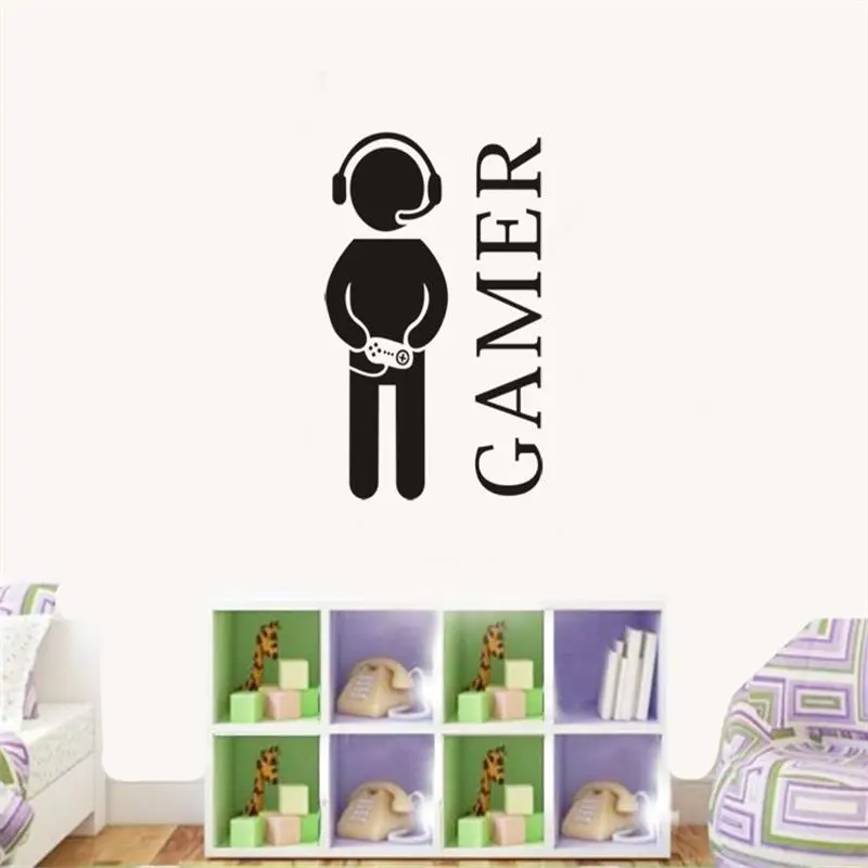 

New Arrive Gamer Wall Sticker Video Game Art Wallpaper Vinyl Wall Decal for Boys Room Play Room Decoration adesivo de parede