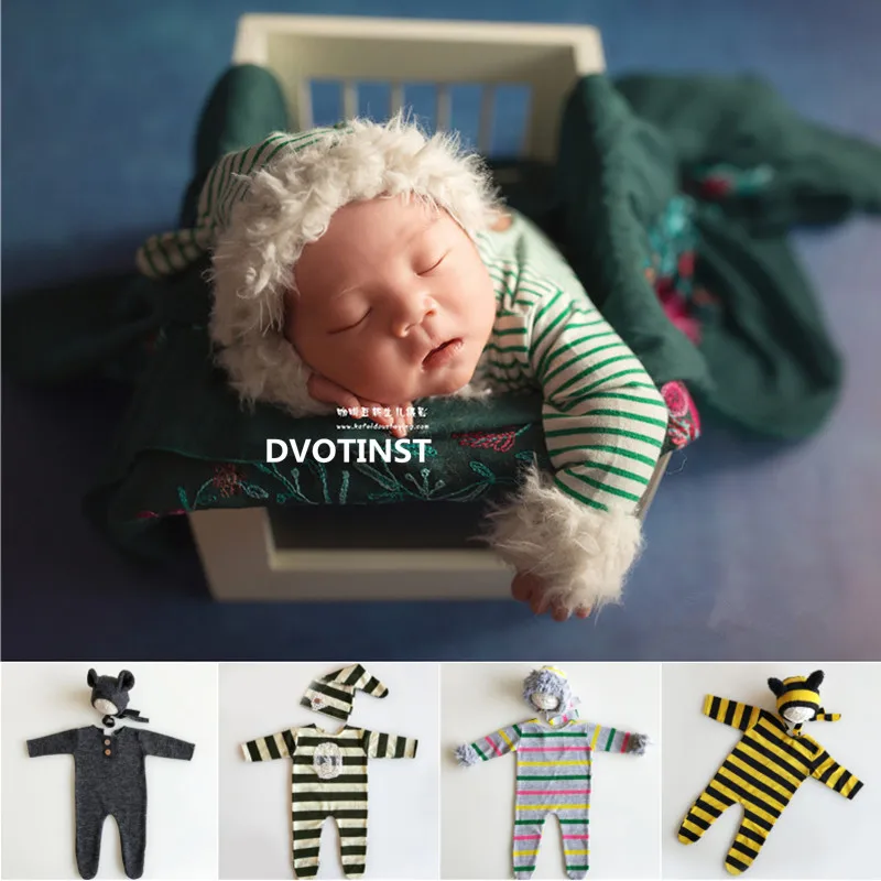 Реквизит Dvotinst для фотосъемки новорожденных Детские наряды боди шапочка реквизит