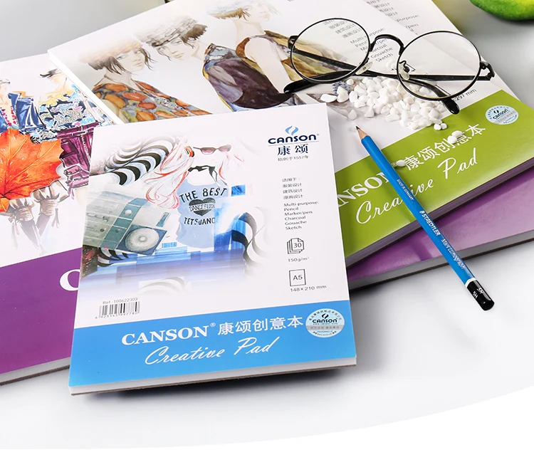 A4, A5, Canson, креативный блокнот, художественная книга, бумага для рисования, для карандашей, маркер, ручка, уголь, гуашь, товары для рукоделия, гладкий бумажный альбом