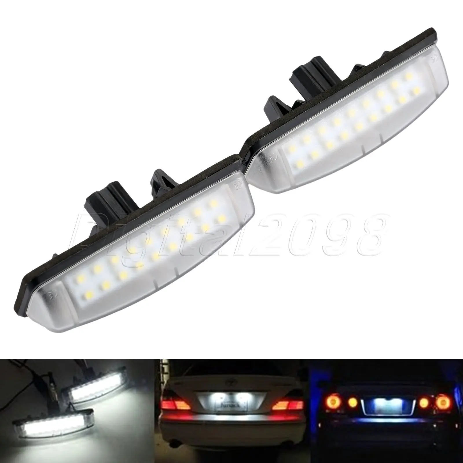 Yetaha 2 шт. светодиодный светильник номерного знака Лампа для Toyota Camry Aurion Prius Lexus LS430