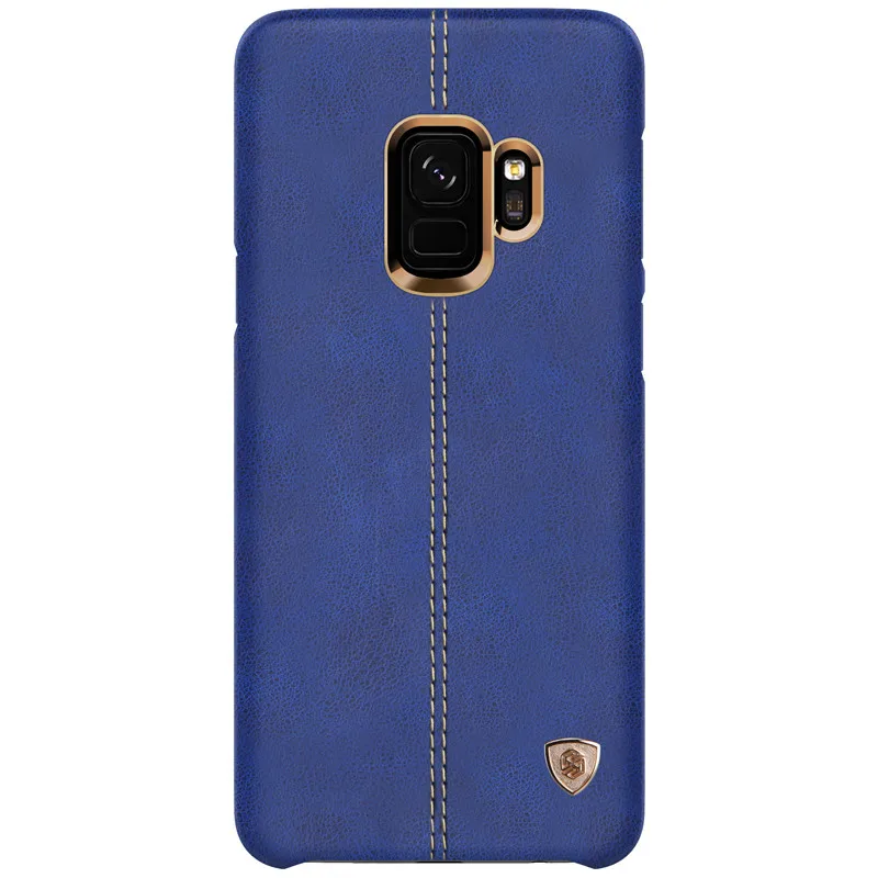 Nillkin Englon чехол для samsung Galaxy S9 Чехол класса люкс из искусственной кожи Винтаж задняя крышка для samsung Galaxy S9 plus чехлы для телефонов - Цвет: Синий