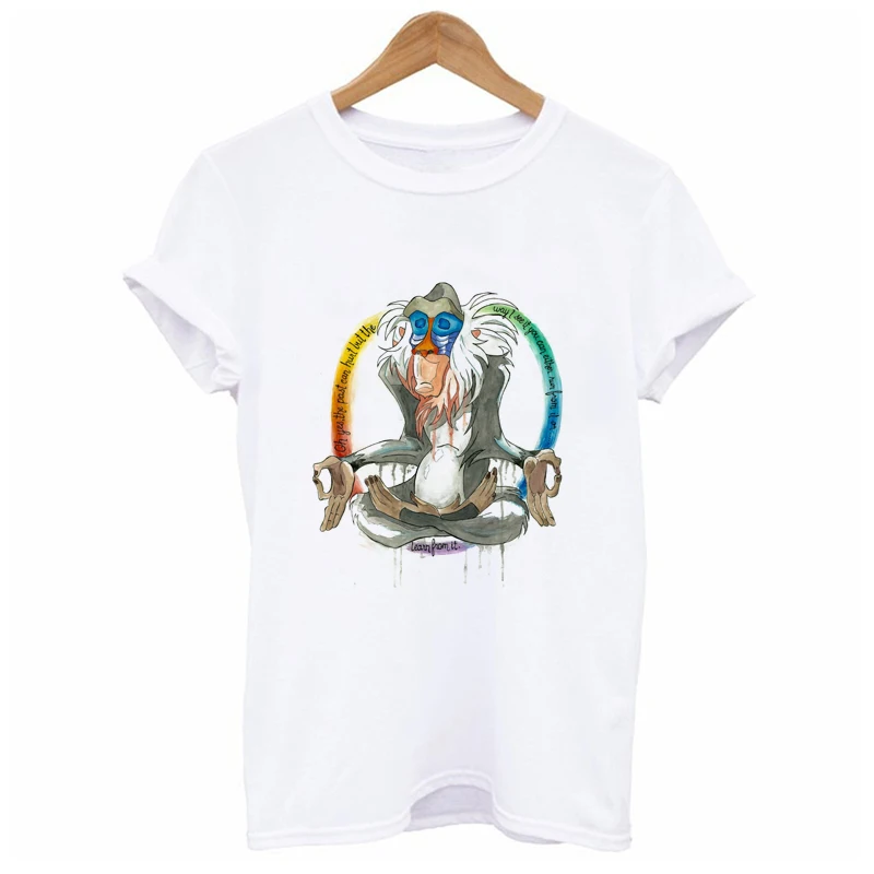 Новая футболка женская мода Rafiki Crew Neck Zen Фестивальная Одежда Harajuku ретро Топ