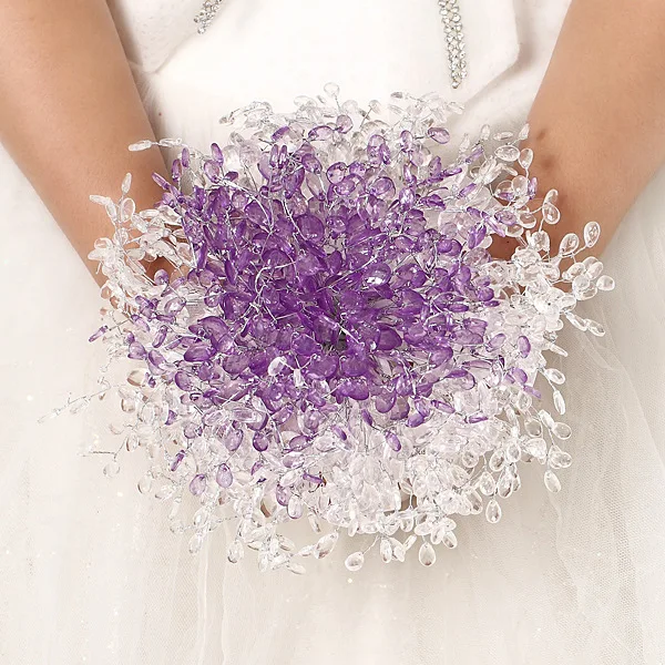 Crystal Wedding Bouquet Handmade Diamond Accessories Romantic Flowers Bouquets For Brides | Свадьбы и торжества