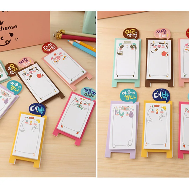 1 шт. милые животные Примечание стикеры семья удобство наклейки размещены