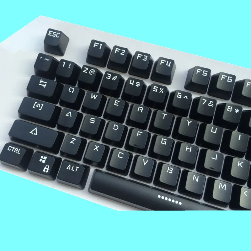 Механическая клавиатура Keycaps 104 Keyset Cherry MX Key Caps Для Switches Keyboard черный/белый Editon без