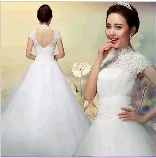 wither high lace wedding dress 2013 sweet Halter princess short flower dresses plus size .wholesale 843 | Свадьбы и торжества