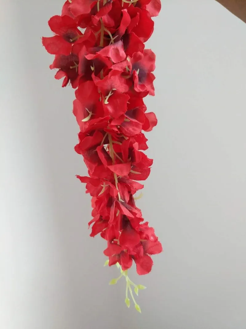 

34cm each piece artificial Hydrangea wisteria flower vines wedding arch flowers rattan marrige party Garlands Decoration Floral