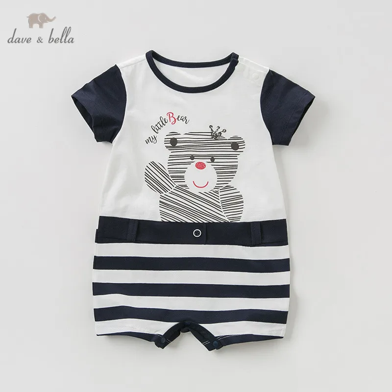 DB10742 dave bella Детский комбинезон с коротким рукавом для мальчиков детский ребенок