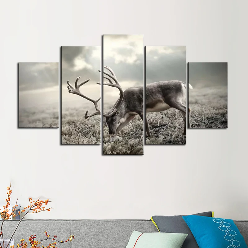 

Modern Pictures Large Print Poster Elk Deer Painting Canvas Animal Pictures Canvas Art Supplies for Painting Dropshipping