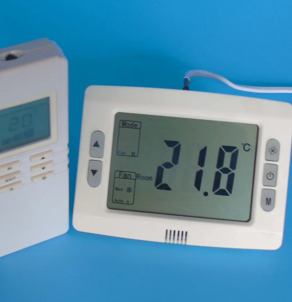 2 трубки вентиляторной катушки выключение памяти комнатный термостат регулятор