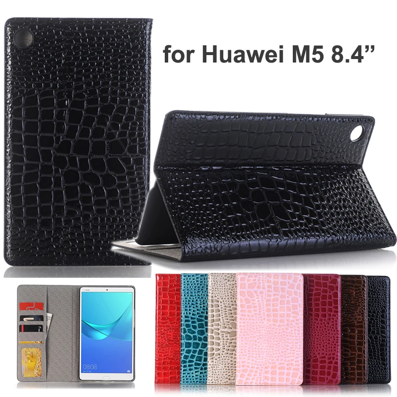 Роскошный чехол Кошелек из искусственной кожи крокодила для Huawei Mediapad M5 8 4