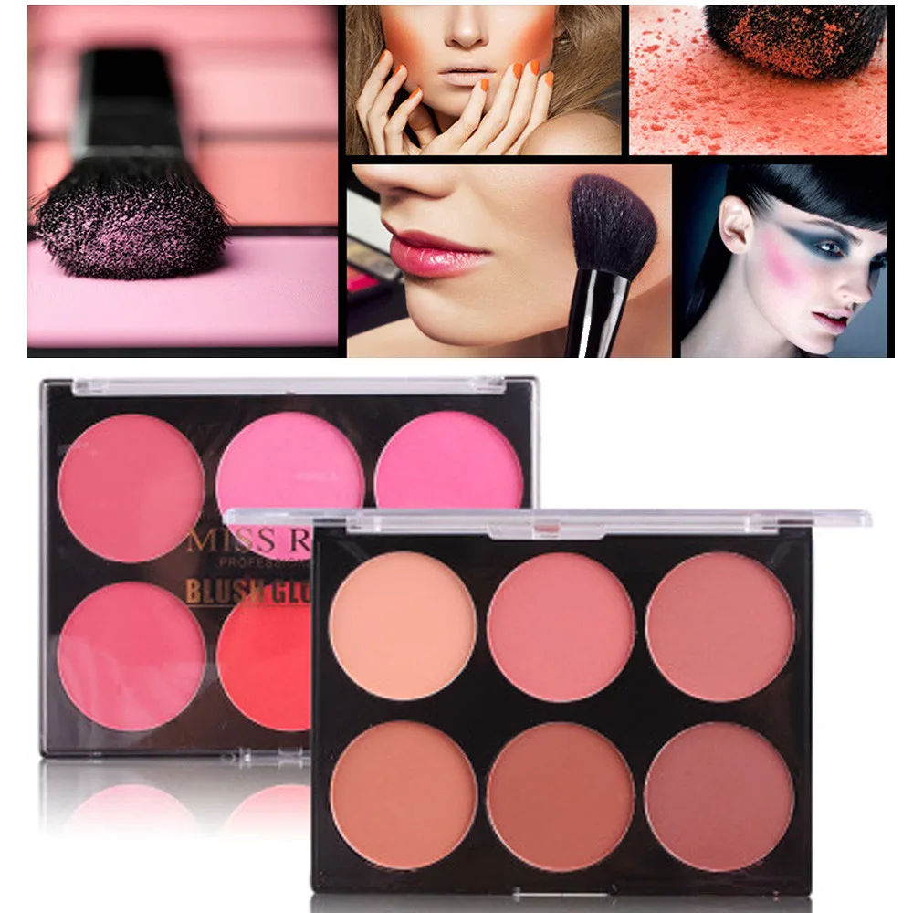 6 видов цветов Гладкий макияж контур основа для лица пудра крем консилер палитра