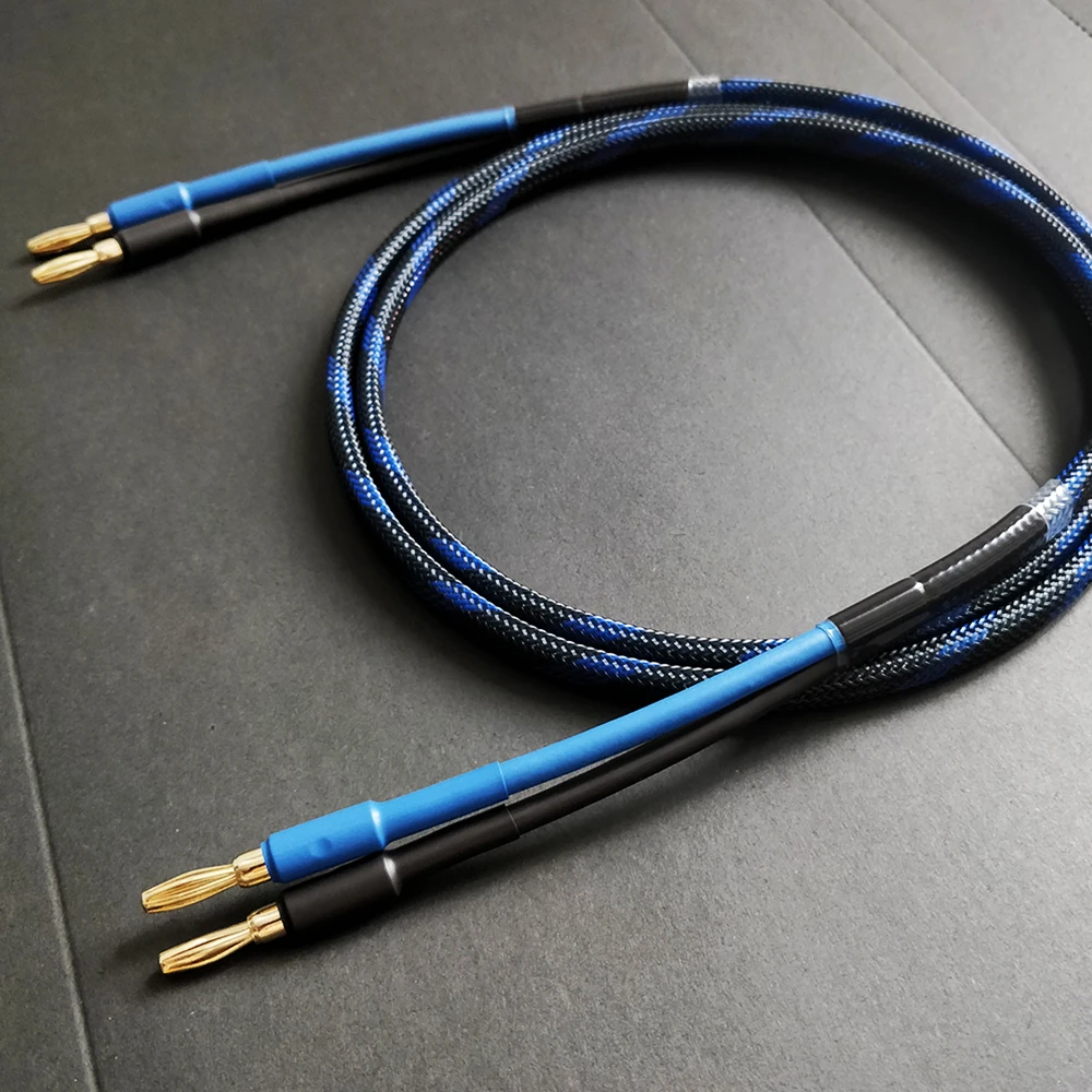 FIHI B5 DIY HiFi Динамик аудио кабель со штекером типа банан Позолоченные аудиофиль