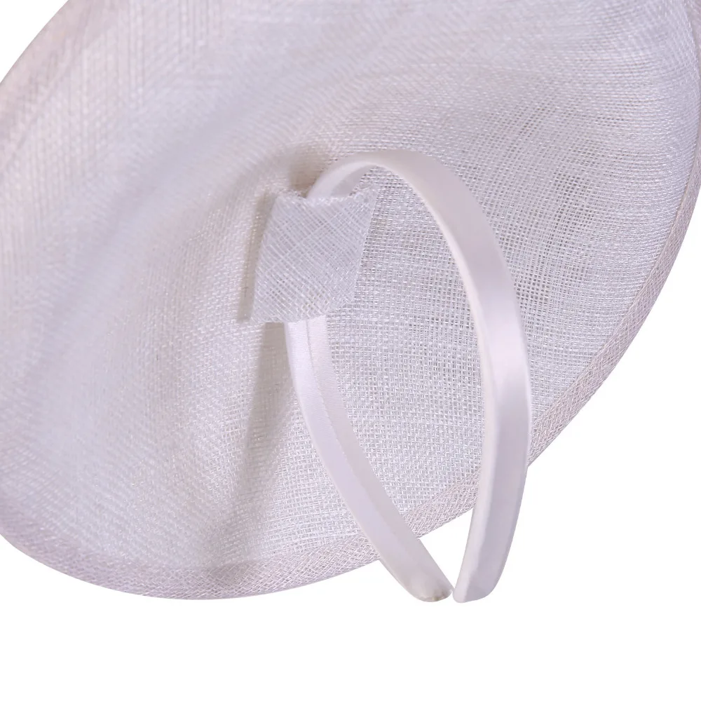 

FS Women Fedora Flower White Hat For Wedding Fascinator Hats Sinamay Church Vintage Ladies Black Pillbox Cocktail Hats