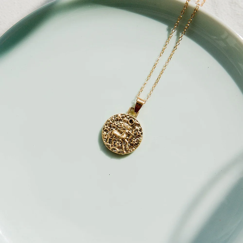 1 шт. Знак зодиака ожерелье 12 Созвездие ожерелье s Небесный Keepsake ювелирные изделия Дева Телец Leo Близнецы Bijoux Femme Мода