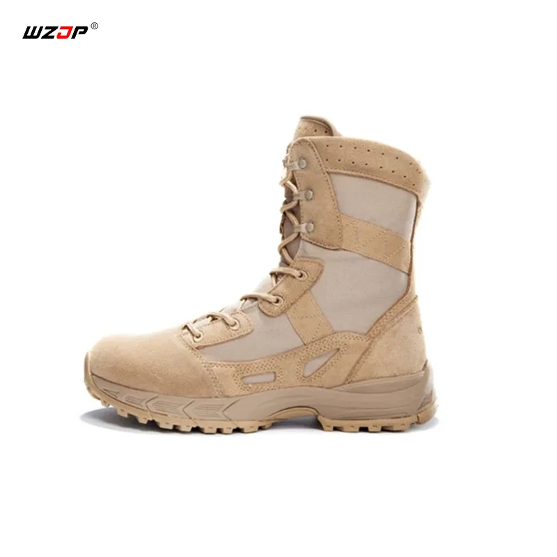 Уличные легкие тактические ботинки WZJP для пустыни дышащие мужские боевые с