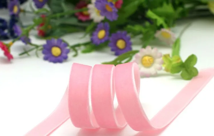

1"(25mm)Single Face Velvet Ribbon Pink Velvet Ribbon Diy Ribbon