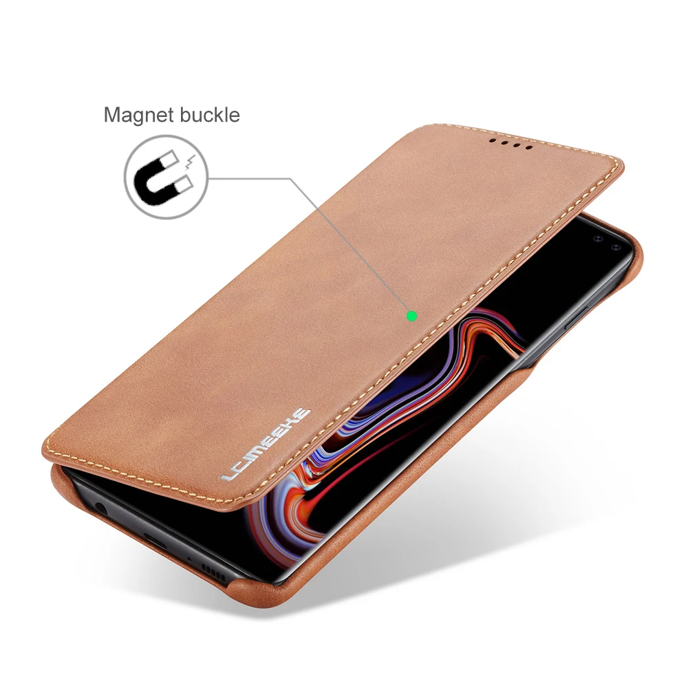 Магнитный кожаный флип чехол для Samsung Galaxy S10 5G S8 S9 Plus S7 edge A20 A30 A40 A50 A70 кошелек с