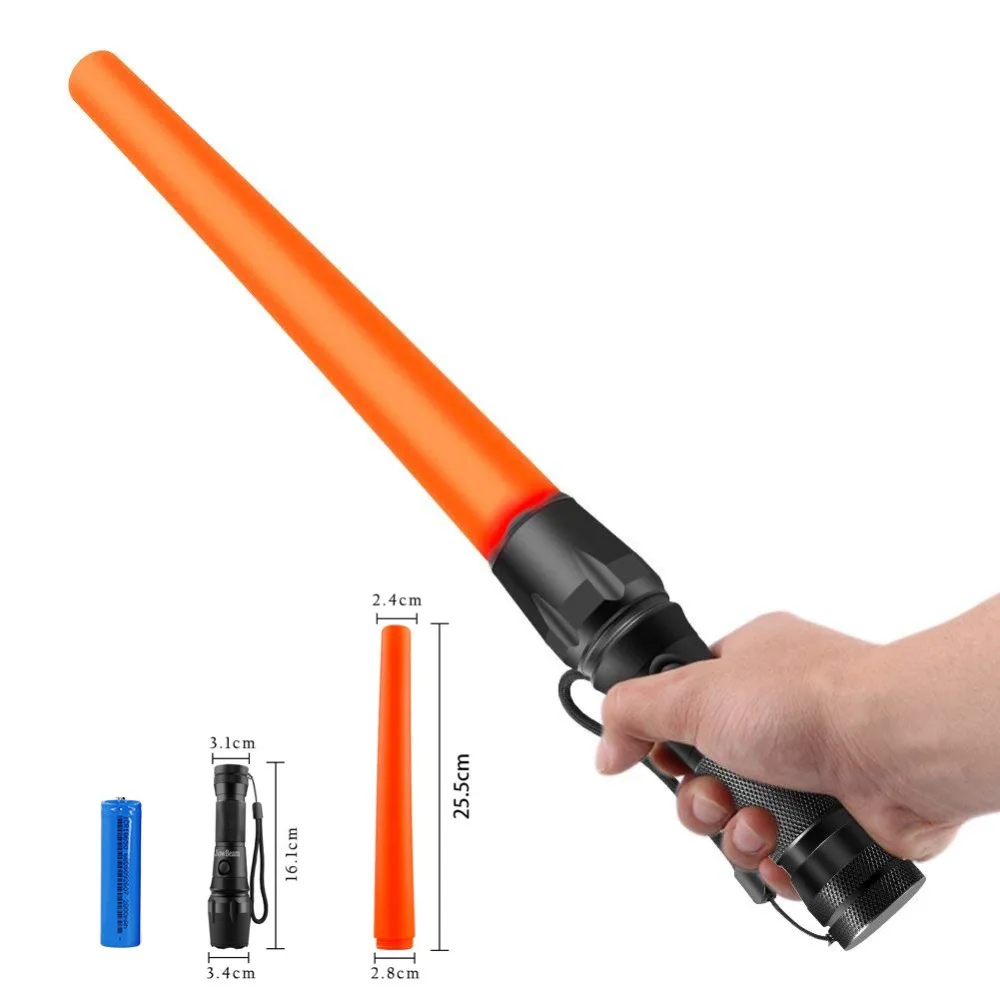 PANYUE 2 пачки светофора Baton фонарик XML T6 1000LM Мощный светодиодный фонарь с батареей