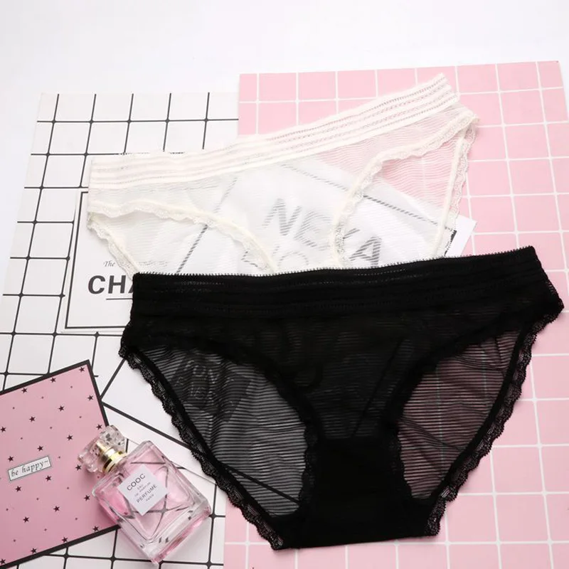 SP & CITY модное Полосатое Прозрачное нижнее белье женские розовые трусики