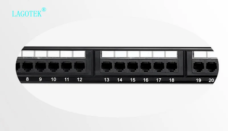 24 порта CAT6 UTP Keystone патч-панель 19 дюймов 1U cat6 кабельная рамка Лицевая панель rj45 патч-панель 24 порта