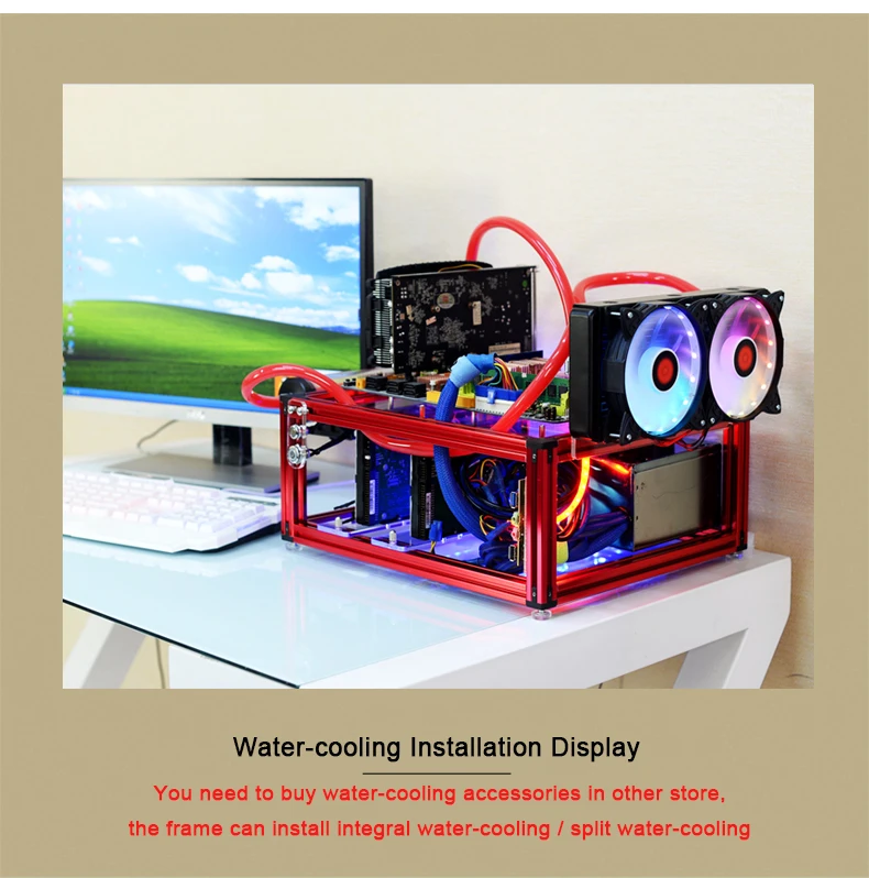 QDIY PC-JMK9, новинка, заказной большой E-ATX, полностью открытый летний алюминиевый блок, платформа водяного охлаждения, игровой плеер, ПК, чехол для компьютера