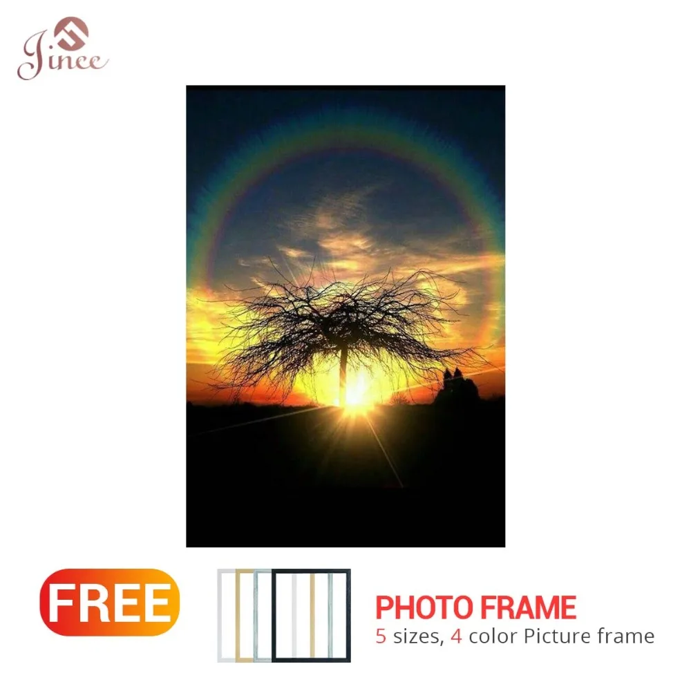 

Full Round Square Drill 5D DIY Diamond Painting "Sunset Tree" Embroidery Cross Stitch 5D Home Decor Gift Living Room