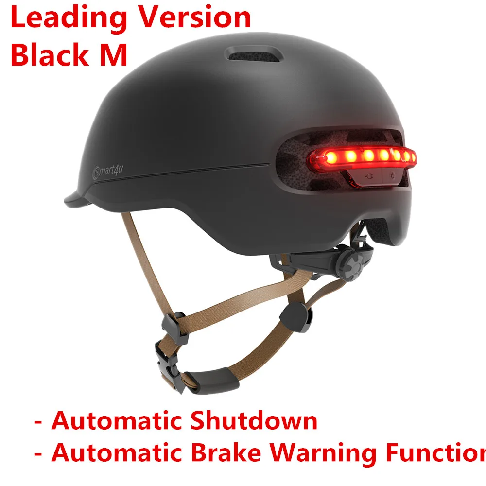 Leading Black M Smart4u водонепроницаемый велосипедный шлем, умные велосипедные шлемы для мужчин и женщин, задний светильник для горной дороги, велосипедный шлем с подсветкой - Цвет: Leading Black M