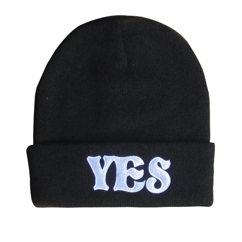 

YES or NO Hat Letter Print Embroid Men Winter Beanie SPORTS Women Basketball CAP Beanie Hat Hiphop Skullies warm knitted hats